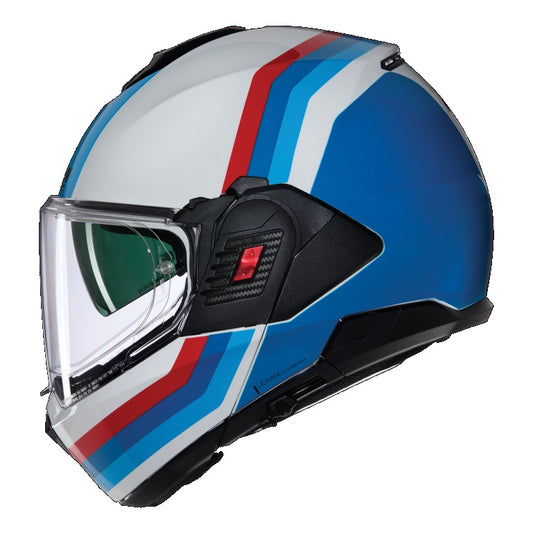 CASCO REVERS NOLAN N120-1 LINEO 347 BIANCO BLU ROSSO