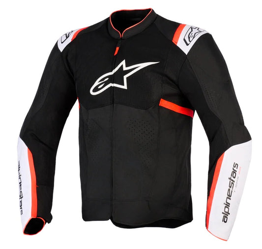 GIUBBINO ALPINESTARS T-SPS AIR V2 JACKET NERO BIANCO ROSSO FLU