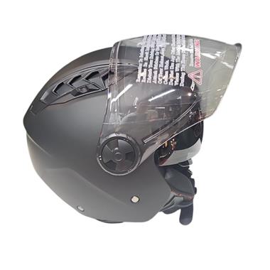 CASCO JET DIEFFE DF62 DOPPIA VISIERA NERO OPACO
