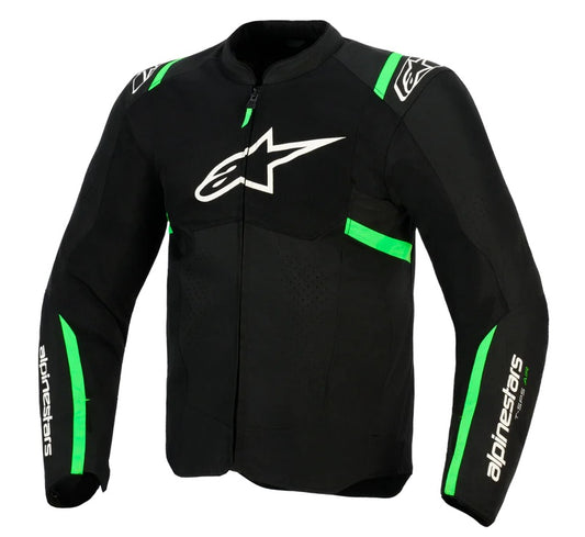 GIUBBINO UOMO ALPINESTARS T-SPS AIR V2 NERO VERDE FLU