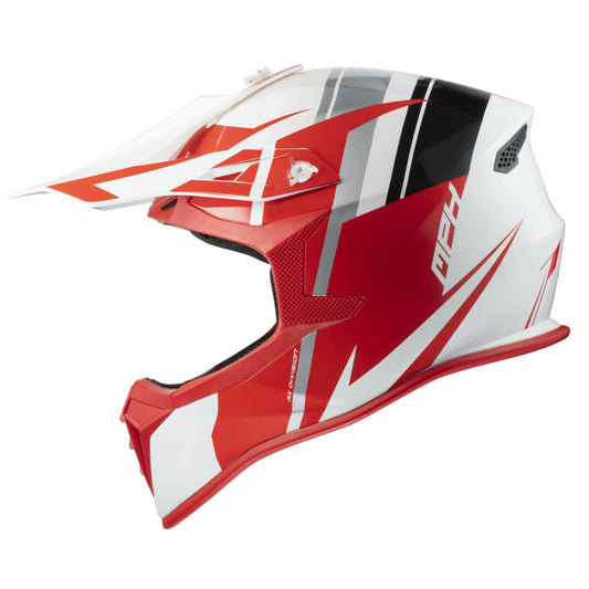 CASCO CROSS MPH JUMPER BIANCO ROSSO LUCIDO