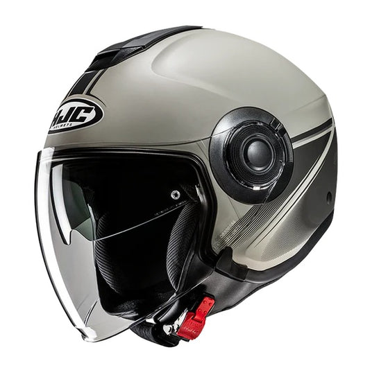 CASCO JET HJC I40N LINIA MC5SF GRIGIO NERO OPACO