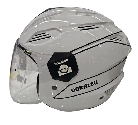 CASCO JET DURALEU TRENDY BIANCO METALIZZATO