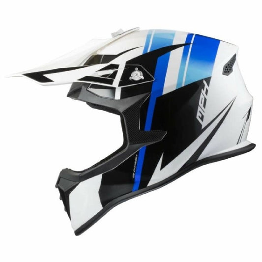 CASCO CROSS MPH JUMPER BIANCO BLU LUCIDO