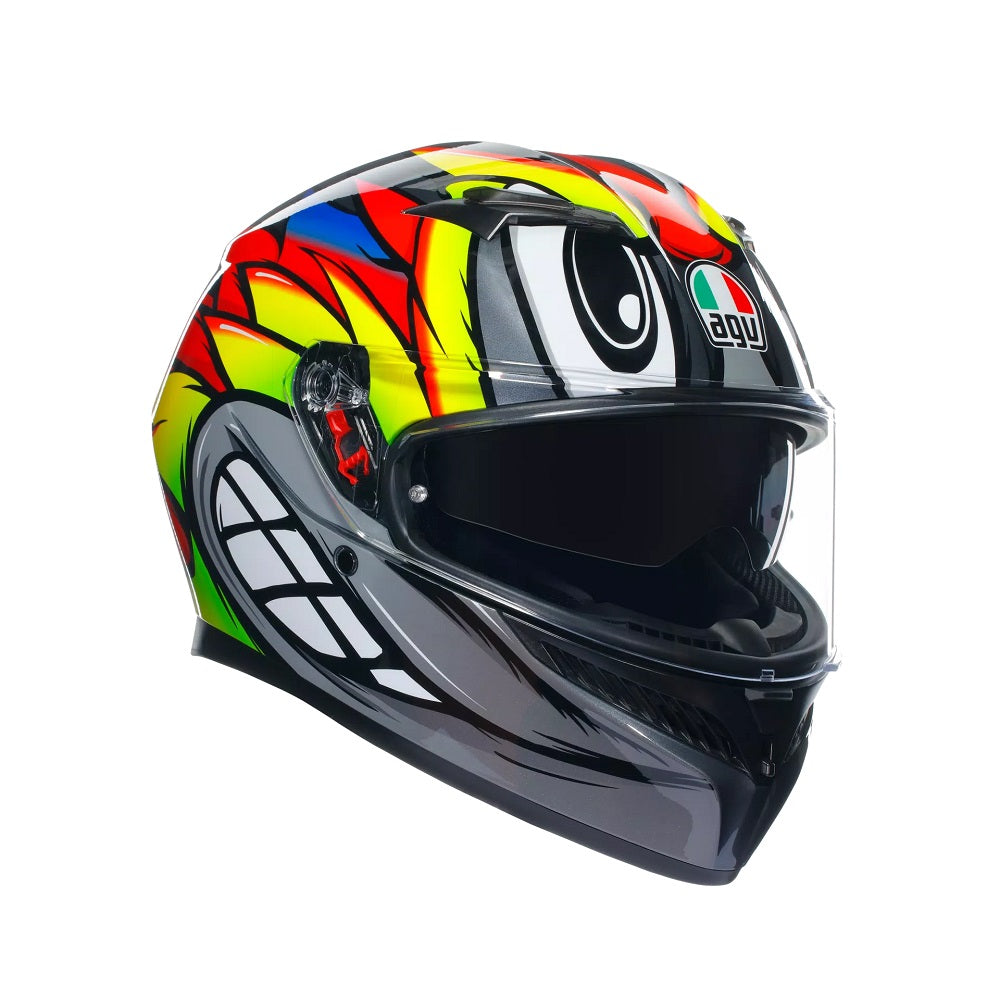CASCO INTEGRALE K3 AGV E2206 MPLK BIRDY GREY-YELLOW-RED