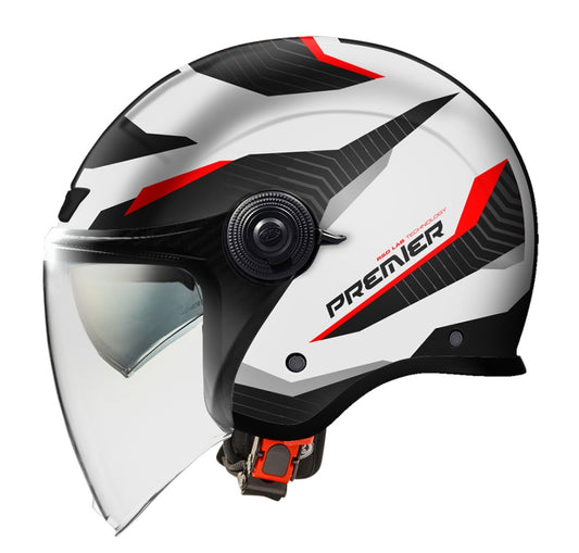 CASCO PREMIER 26 CITY FLY EVO FA 8 BIANCO NERO ROSSA LUCIDO