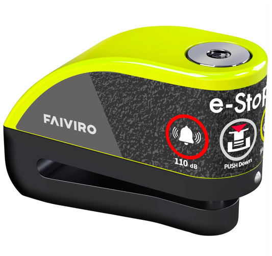 BLOCCADISCO VIRO FAIVIRO ELETTRONICO E-STOP GIALLO - Della Categoria Antifurti & Catene Produttore VIRO - A soli €46.99! Acquista ora su Due Ruote Accessori