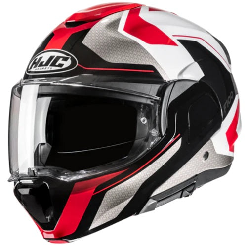 CASCO MODULARE HJC F100 BIOS MC1 BIANCO ROSSO NERO