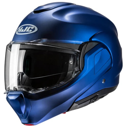 CASCO MODULARE HJC F100 SEMI BLU METALLIC OPACO