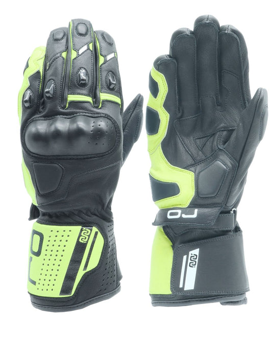 GUANTI UOMO PELLE OJ SLEEK NERO-GIALLO FLU