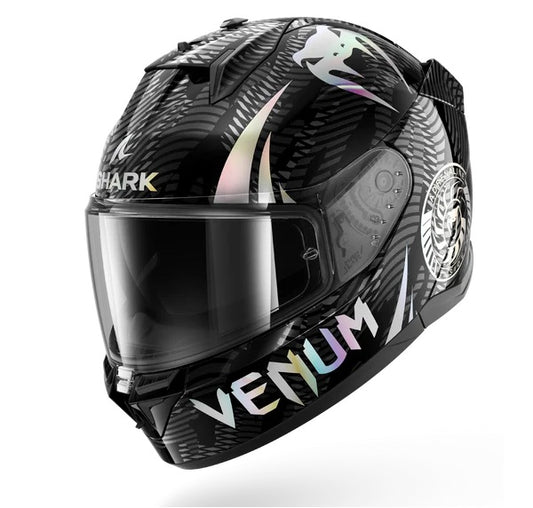 CASCO SHARK INTEGRALE D-SKWAL 3 VENUM BLACK CHROM ANTHRACITE
