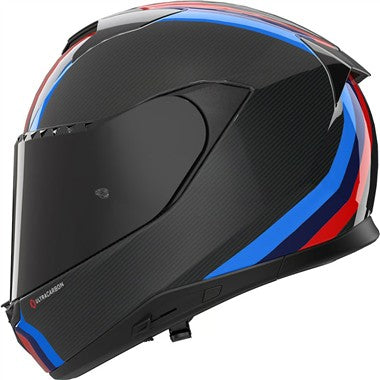 CASCO NOLAN INTEGRALE X-904 ULTRA CARBON GEMINI 351 BIANCO BLU ROSSO