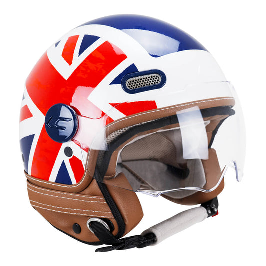 CASCO JET CGM 191K PIX UK BIANCO BLU ROSSO V.LUNGA