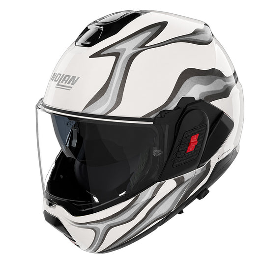 CASCO NOLAN REVERSIBILE MODULARE N120-1 FRENESIA 374 BIANCO GRIGIO LUCIDO