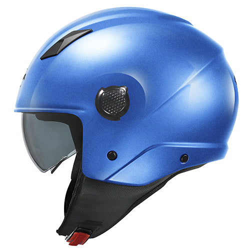 CASCO DEMI-JET KV58 BLU LUCIDO
