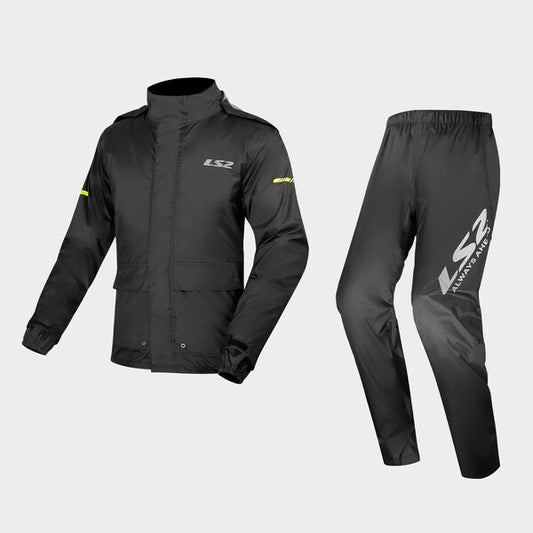 COMPLETO ANTIPIOGGIA LS2 AQUA RAIN SUIT NERO
