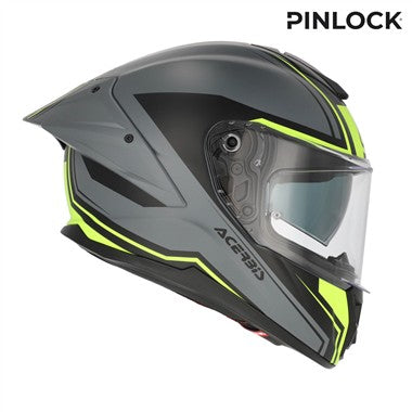 CASCO INTEGRALE ACERBIS TARMAK-X FIBRA GRIGIO-GIALLO