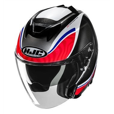 CASCO JET HJC I31 DEPE MC21 BIANCO ROSSO NERO