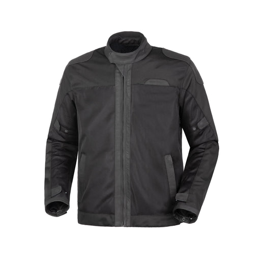 GIUBBINO UOMO ROUTER TUCANO URBANO PELLE E TESSUTO TRAFORATO NERO