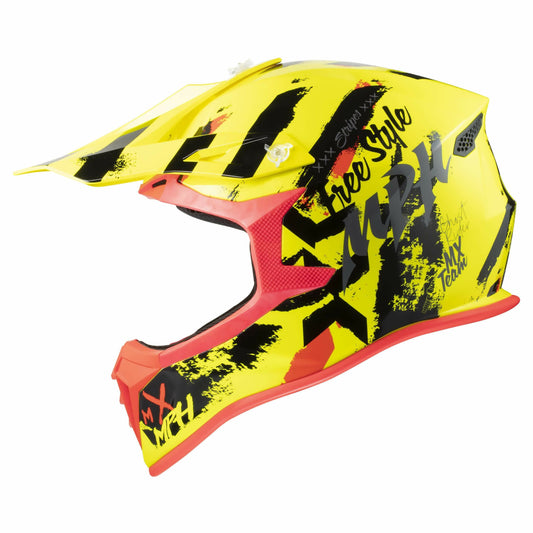 CASCO CROSS MPH JUMPER GIALLO FUXIA LUCIDO