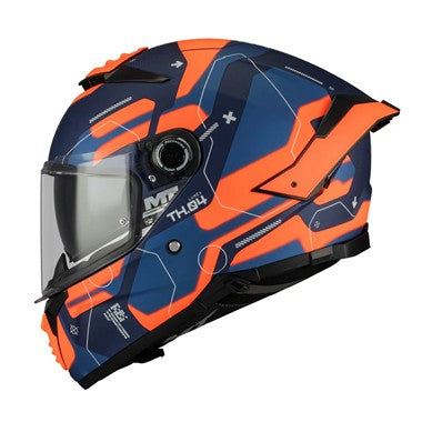 CASCHI INTEGRALE MT FF118SV THUNDER 4 SV BLU ARANCIO OPACO