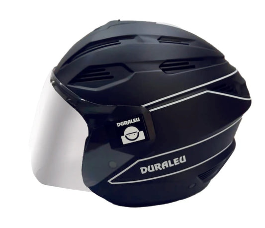 CASCO JET DURALEU TRENDY NERO OPACO