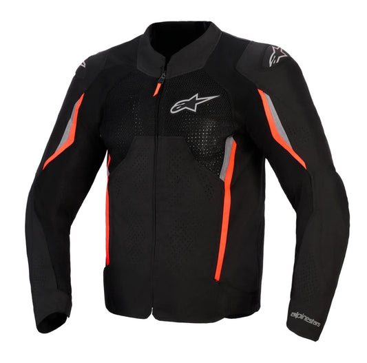 GIUBBINO UOMO ALPINESTARS AST V3 AIR NERO GRIGIO ROSSO FLU