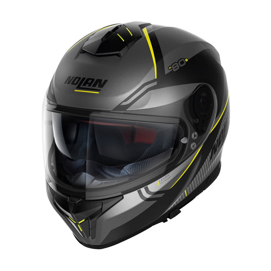 CASCO INTEGRALE NOLAN N80-8 ASTUTE N-COM 025 GRIGIO GIALLO OPACO