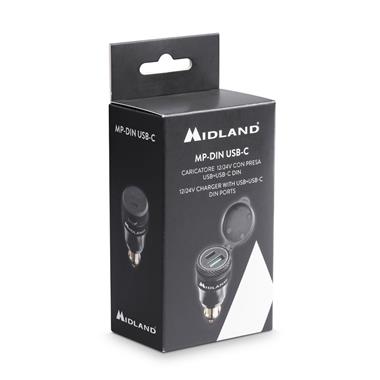 MP-DIN-USB C CARICATORE USB+USB-C DIN