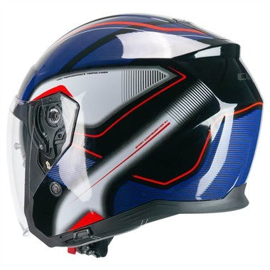 CASCO JET CGM 136G RNA SPORT NERO ROSSO BLU TAGLIA S