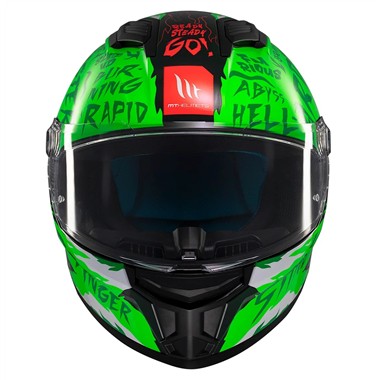 CASCHI INTEGRALE MT FF126 STINGER 2 VERDE LUCIDO