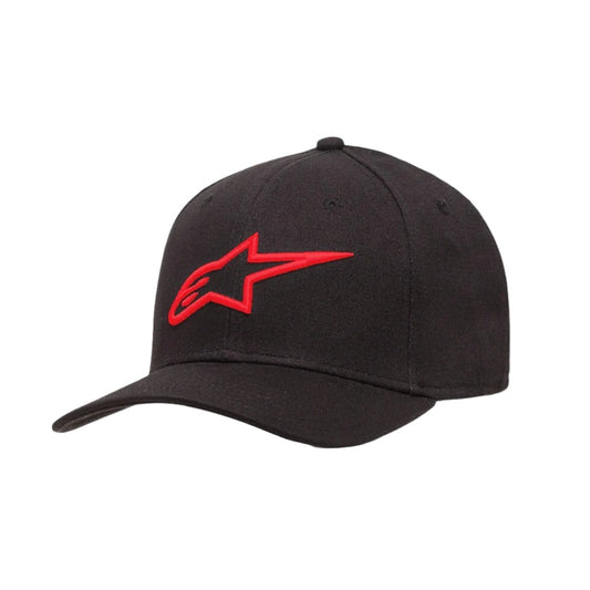 CAPPELLO ALPINESTARS AGELESS CURVE HAT NERO LOGO ROSSO