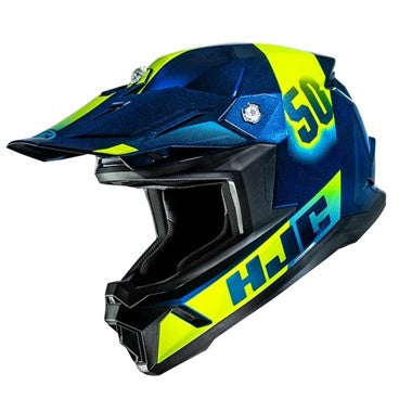 CASCO BAMBINO CROSS HJC Y50 DASH MC2 BLU GIALLO FLU