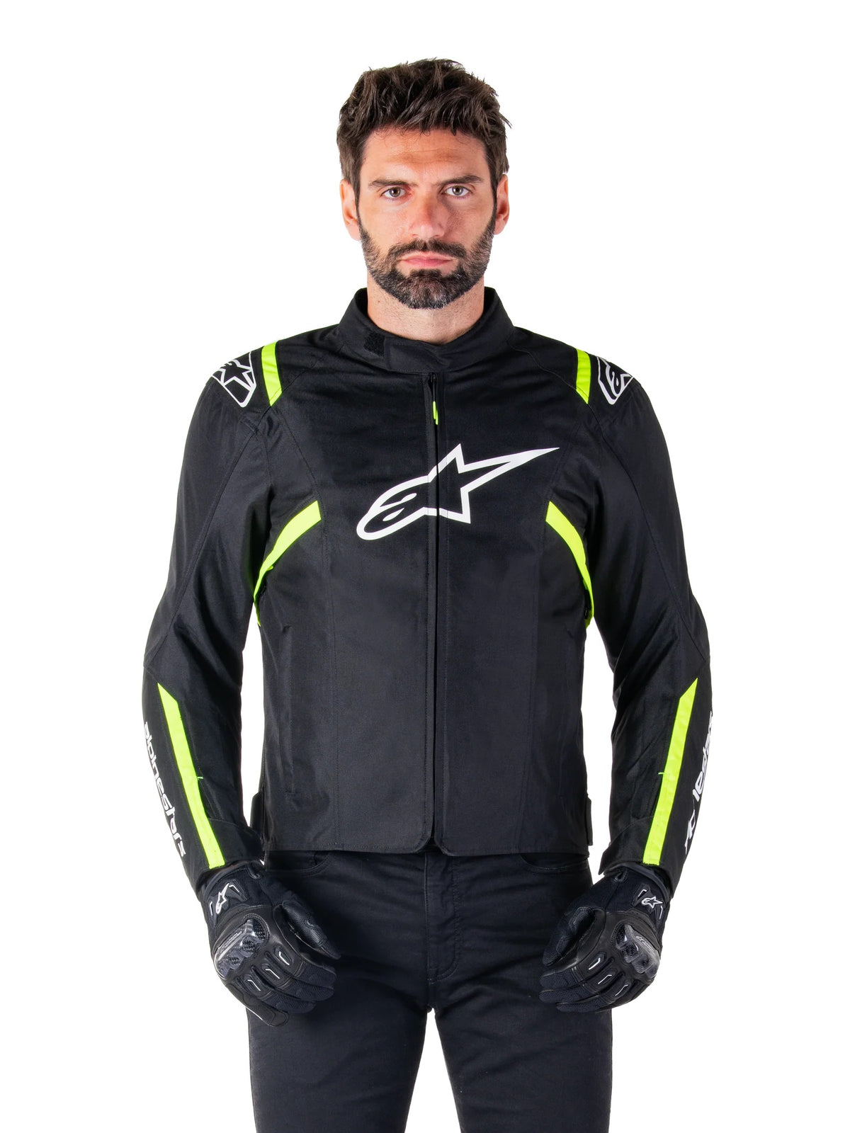 GIUBBINO UOMO TESSUTOALPINESTARS T-SPS V2 WP NERO BIANCO GIALLO FLU