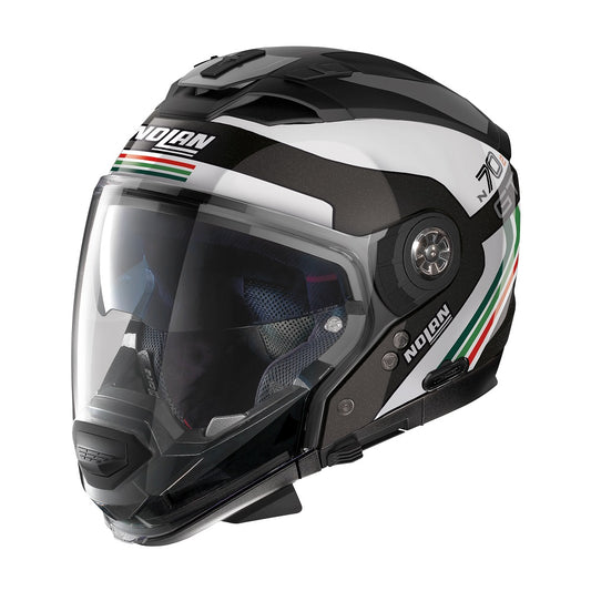 CASCO SCOMPONIBILE NOLAN N70-2 GT 06 JETPACK N-COM NERO LUCIDO ITALIA 064 - Della Categoria Caschi Outlet Produttore Nolan Helmets - A soli €246! Acquista ora su Due Ruote Accessori