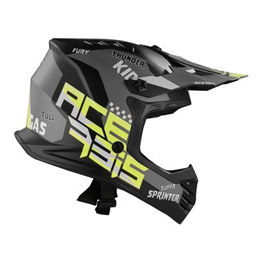 CASCO CROSS BAMBINO ACERBIS PROFILE NERO GIALLO FLU