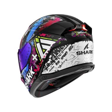 CASCO SHARK INTEGRALE SKWAL I3 HELLCAT NERO CROMO BLU LUCIDO