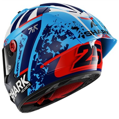 CASCO SHARK INTEGRALE AERON-GP FIM RACING 1 REPLICA RAUL FERNANDEZ BLUE BLUE WHITE