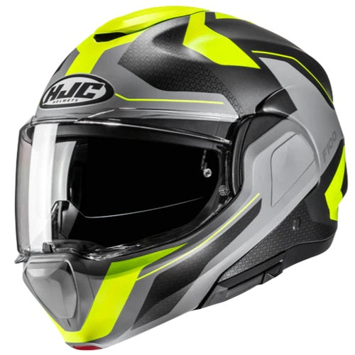 CASCO MODULARE HJC F100 BIOS MC3HSF GRIGIO GIALLO FLU