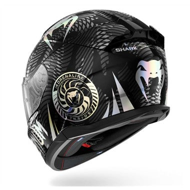 CASCO SHARK INTEGRALE D-SKWAL 3 VENUM BLACK CHROM ANTHRACITE