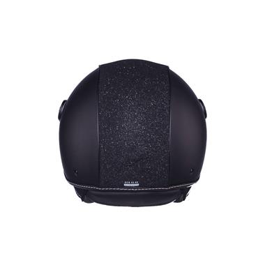 CASCO JET LUXORY MAGIC NERO OPACO FASCIA PELLE BRILLANTINATA DIEFFE
