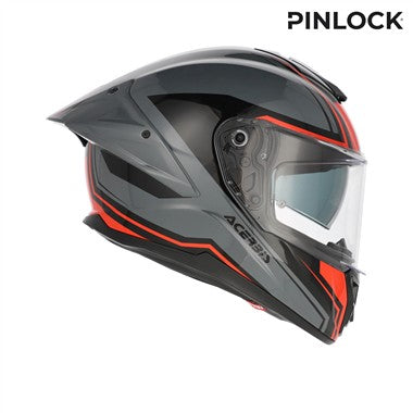 CASCO INTEGRALE ACERBIS TARMAK-X FIBRA GRIGIO-ROSSO