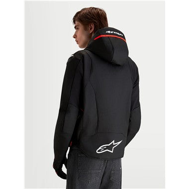 GIUBBINO ALPINESTARS ZACA V2 WATERPROOF NERO ROSSO FLU