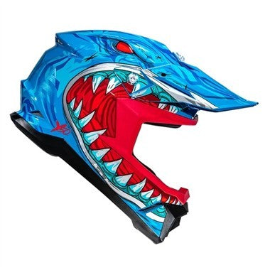 CASCO BAMBINO CROSS HJC Y50 MEGADON MC2 AZZURRO
