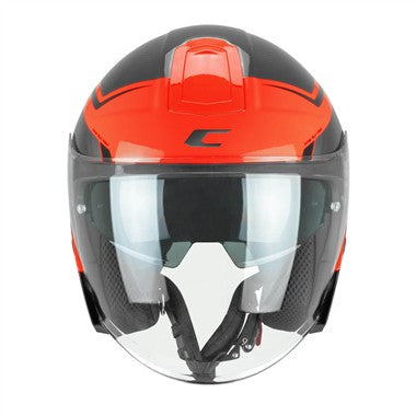 CASCO CGM 136M RNA FIBRA RIDE NERO ROSSO FLUO
