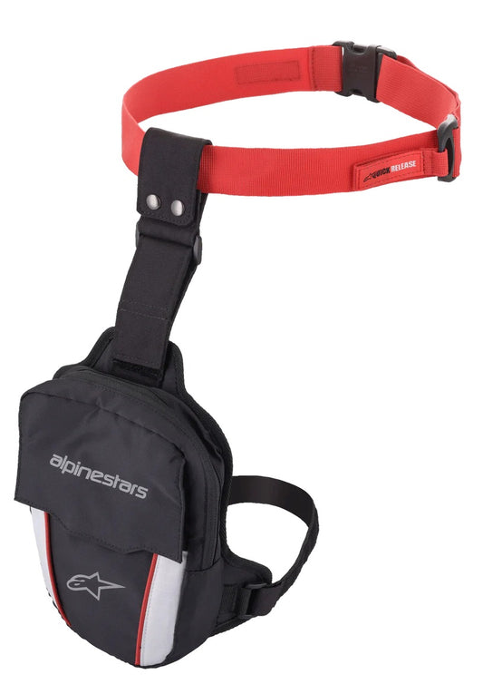 BORSELLO DA GAMBA ALPINESTARS ACCESS THIGH BAG NERO ROSSO BIANCO