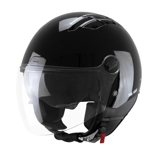 CASCO JET CGM 116A AIR MONO NERO LUCIDO
