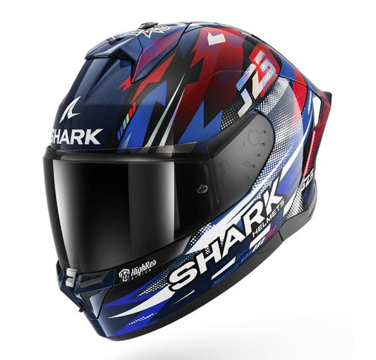 CASCO SHARK SKWAL CUP REPLICA ZARCO GP DE FRANCE BLUE CHROME RED