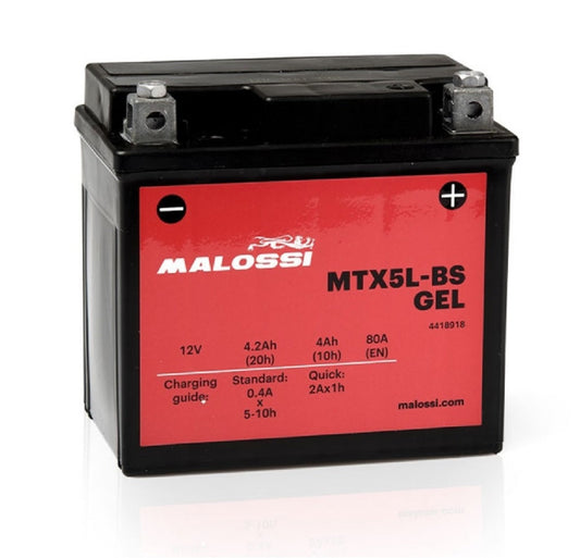 BATTERIA MTX5L-BS MALOSSI GEL COMPATIBILE PRONTA ALL USO - Della Categoria Batterie Produttore Malossi - A soli €22.05! Acquista ora su dueruoteaccessori.it