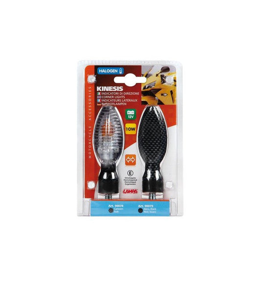COPPIA FRECCE INDICATORI DIREZIONE LAMPA KINESIS CARBON LAMPADA VETRO BIANCO - Della Categoria Freccie Produttore Lampa - A soli €19.20! Acquista ora su dueruoteaccessori.it